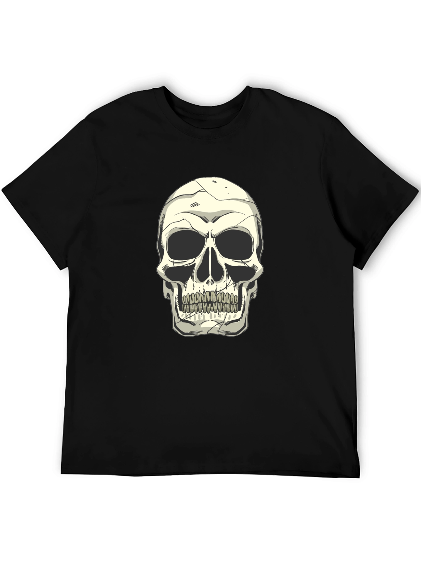 Skull Graphic Tee - Classic Black Cotton Shirt