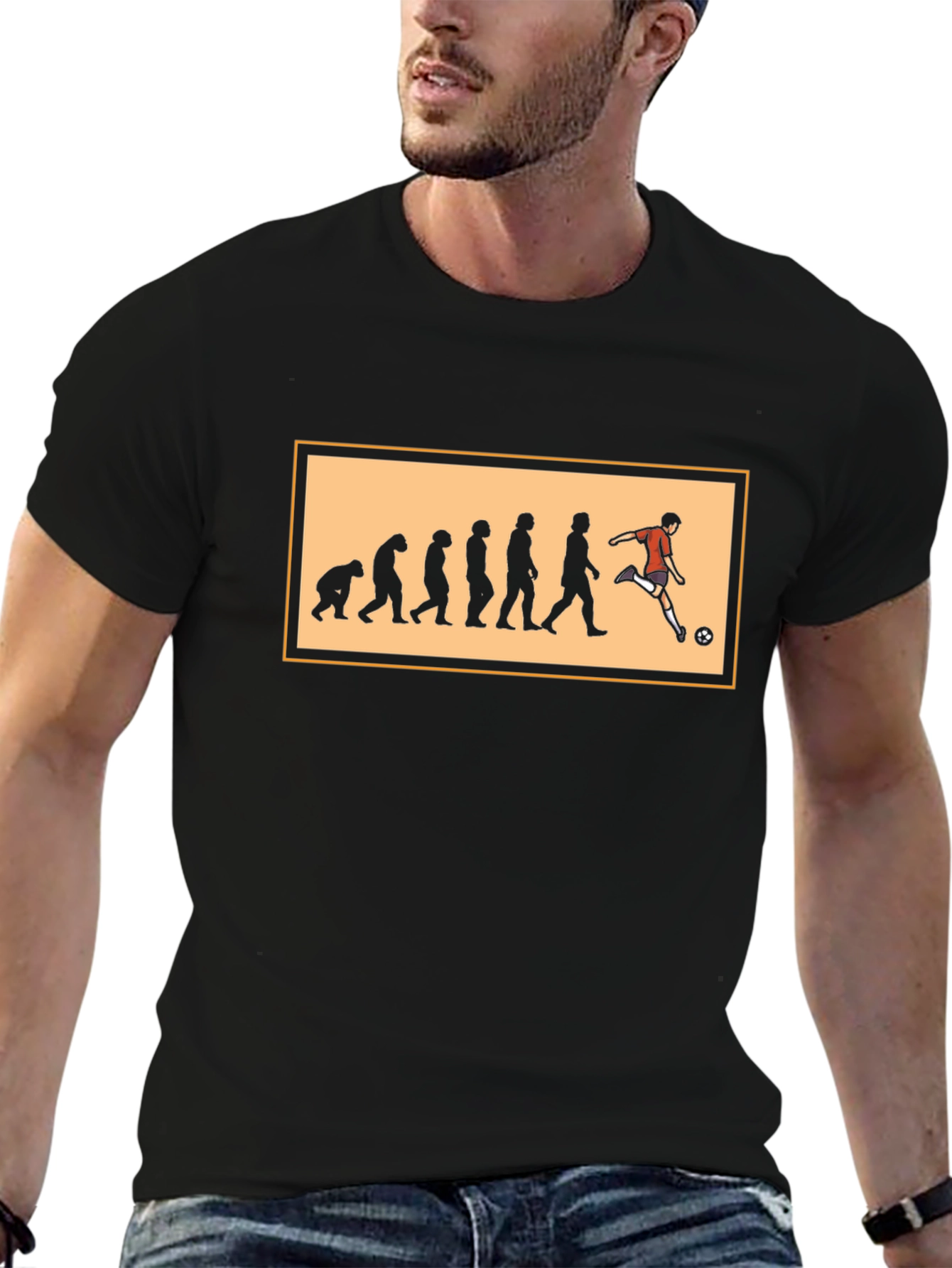 Soccer Evolution T-Shirt - Black Tee