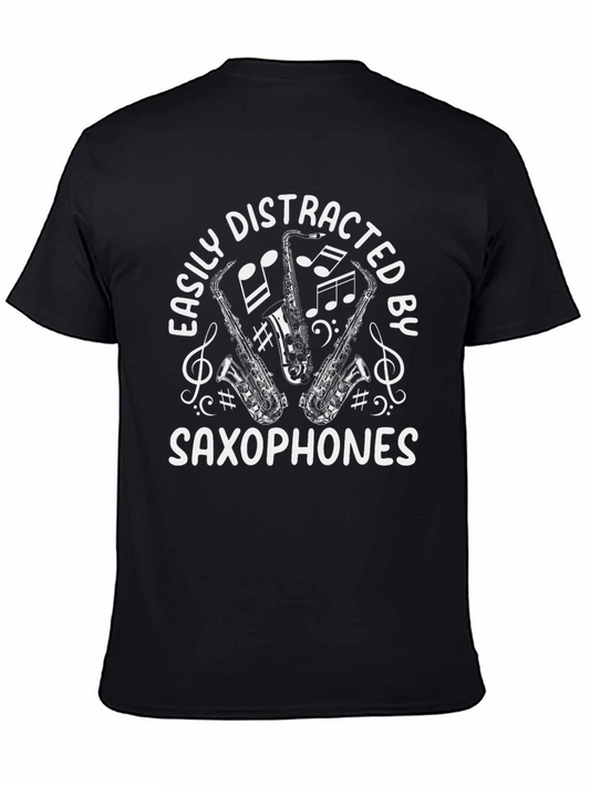 Easily Distracted by Saxophones Graphic Tee