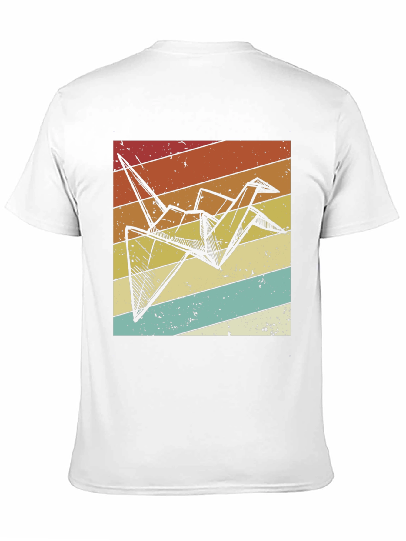 Origami Crane Retro T-Shirt