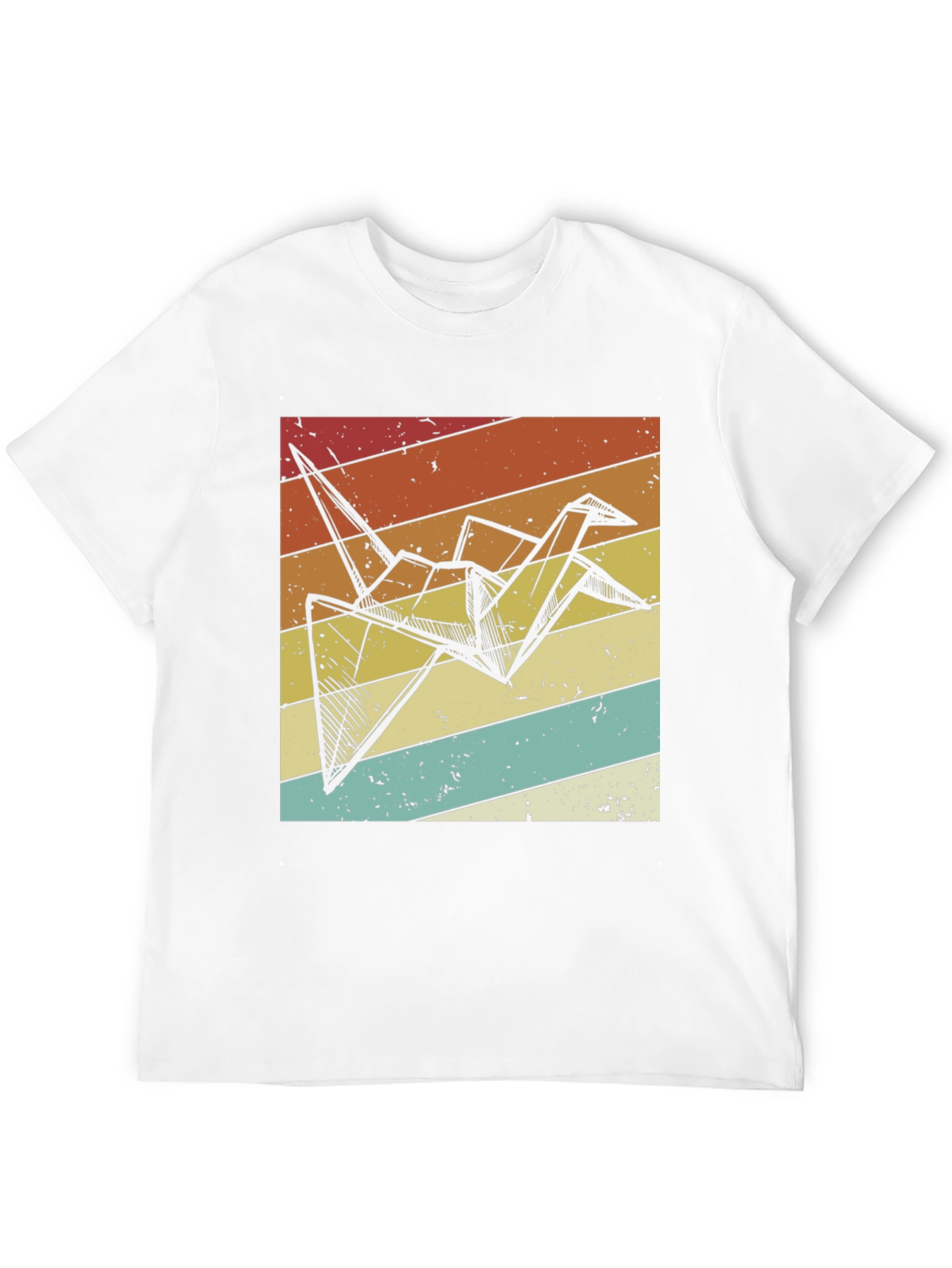 Origami Crane Retro T-Shirt