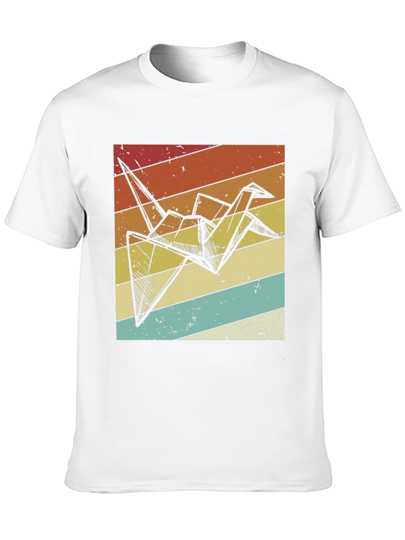 Origami Crane Retro T-Shirt