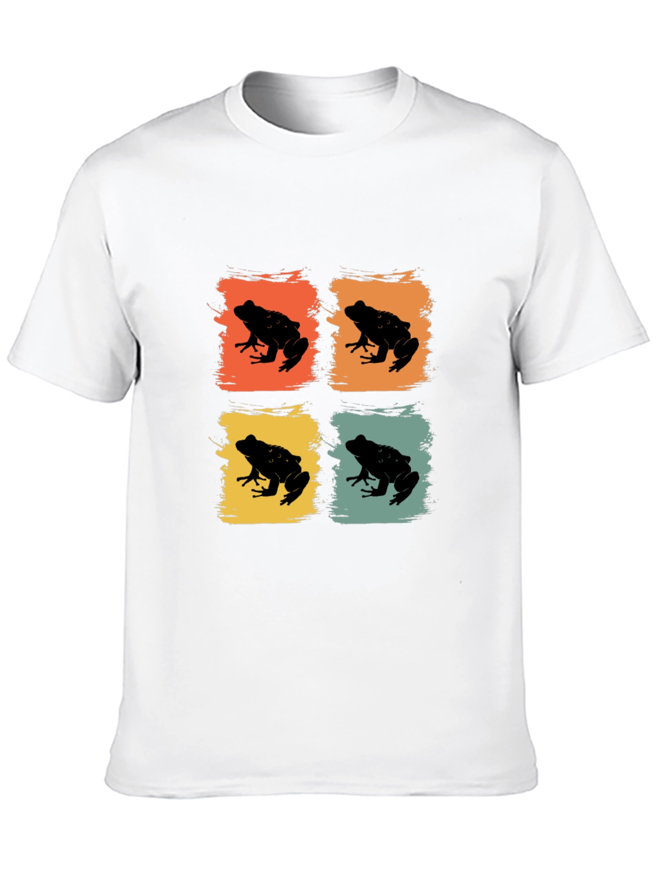 Retro Frog Pop Art T-Shirt - Black