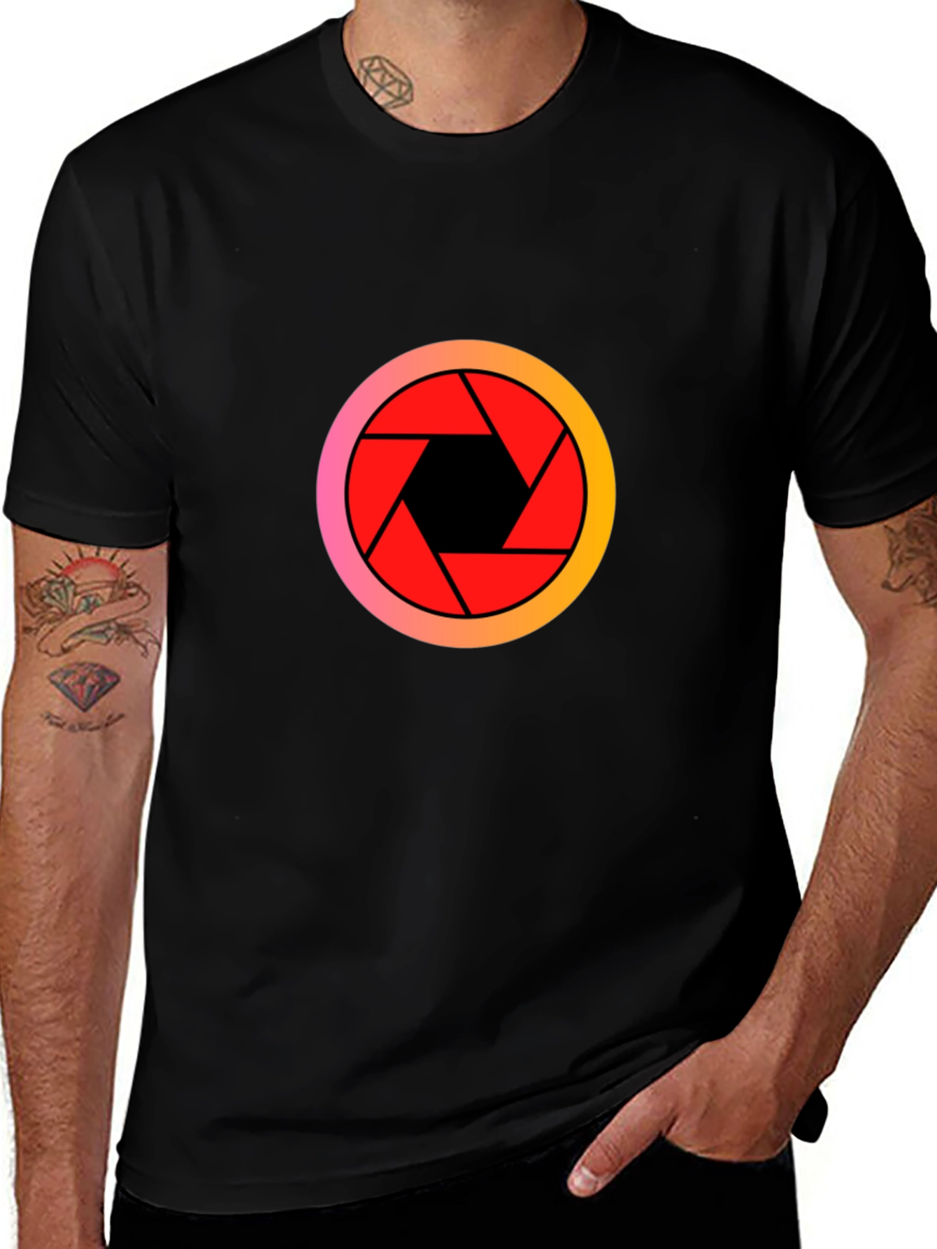 Aperture Graphic Black T-Shirt