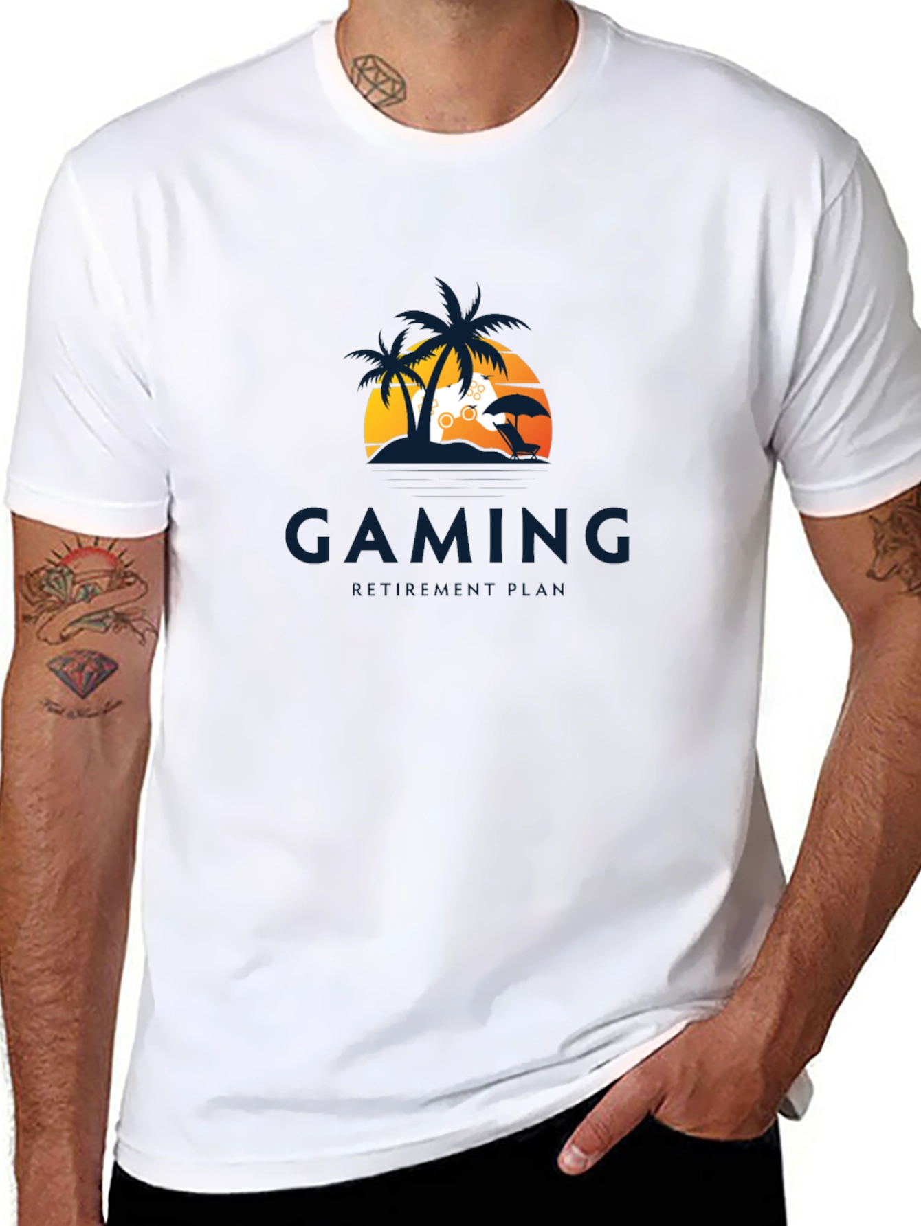 Gaming T-Shirt - Beach Vibes Gamer Tee