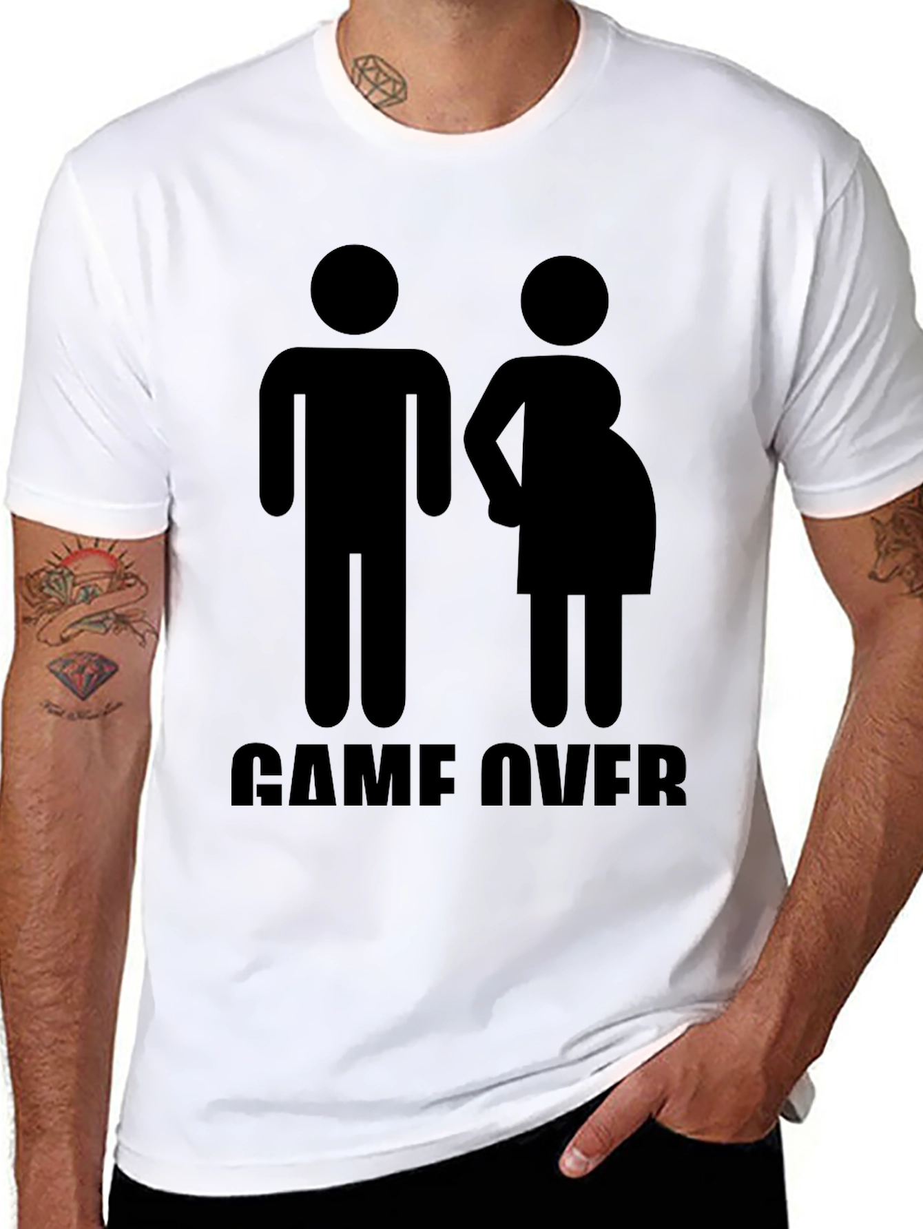 Funny Game Over Pregnancy Announcement T-Shirt
