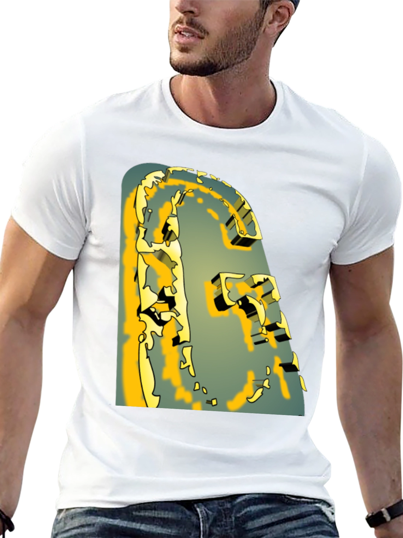 Abstract Graphic Print T-Shirt - Modern Art Tee