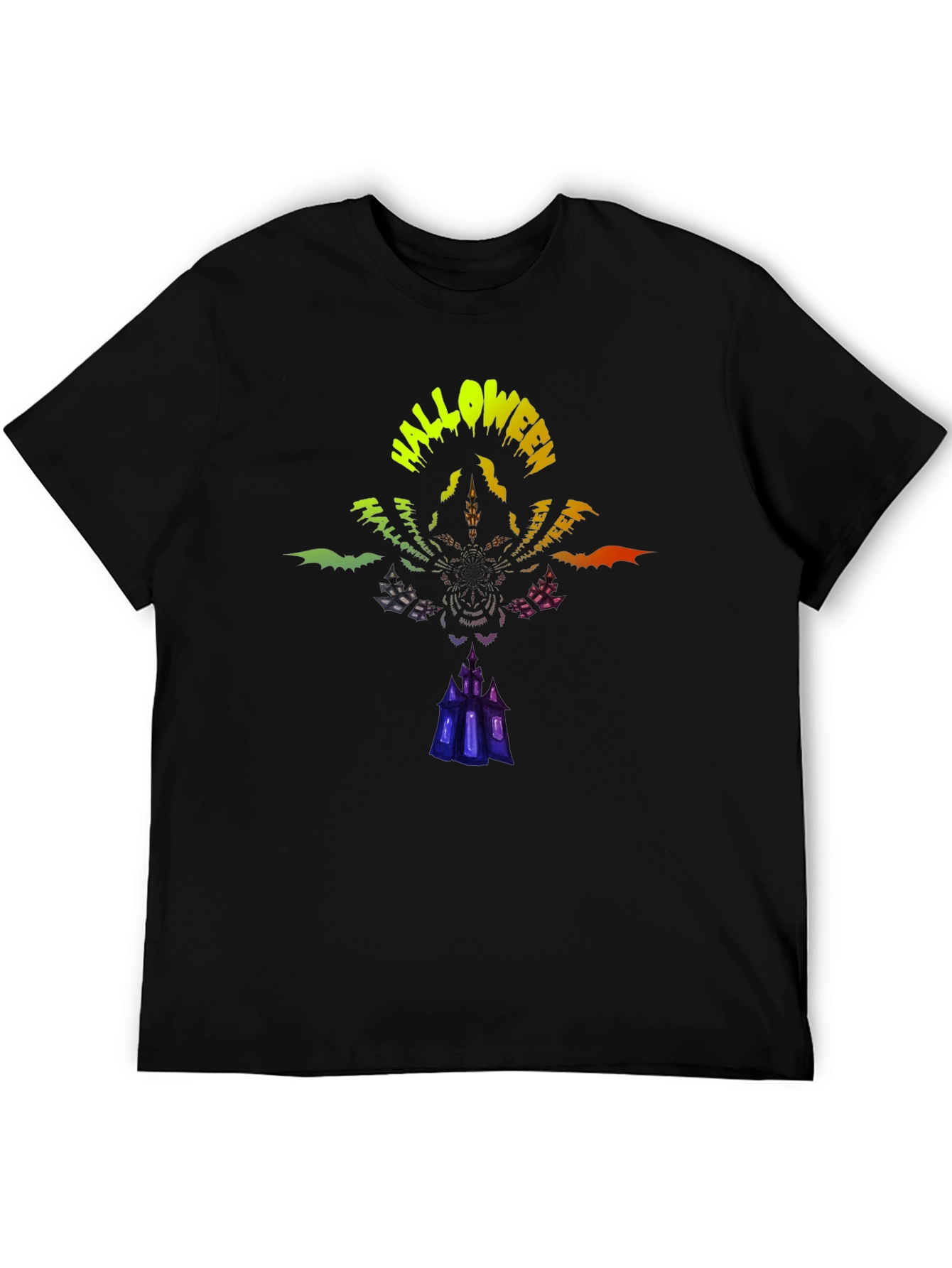 Halloween Graphic Print Black T-Shirt