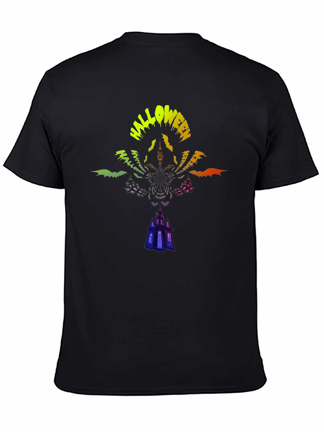 Halloween Graphic Print Black T-Shirt