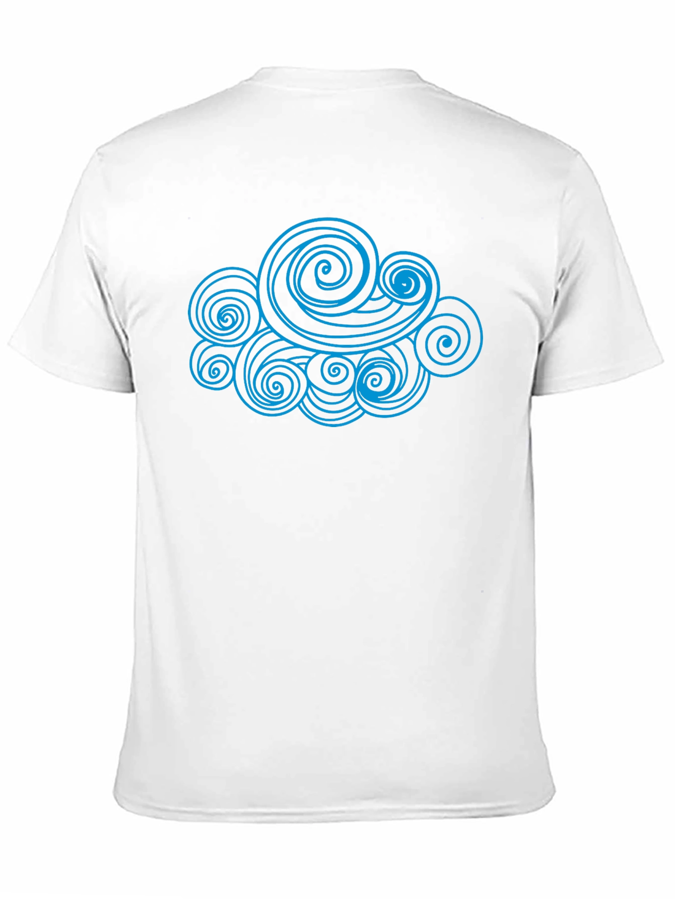 Swirl Cloud Graphic Tee - Modern Design