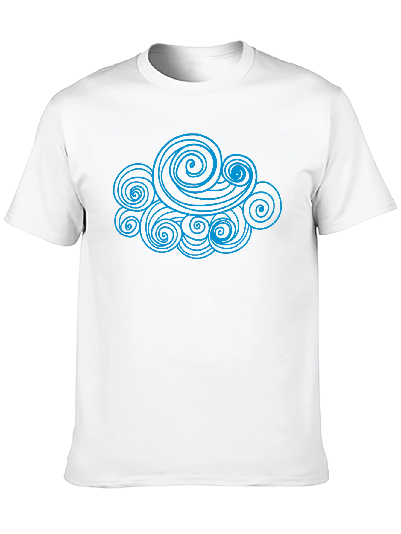 Swirl Cloud Graphic Tee - Modern Design