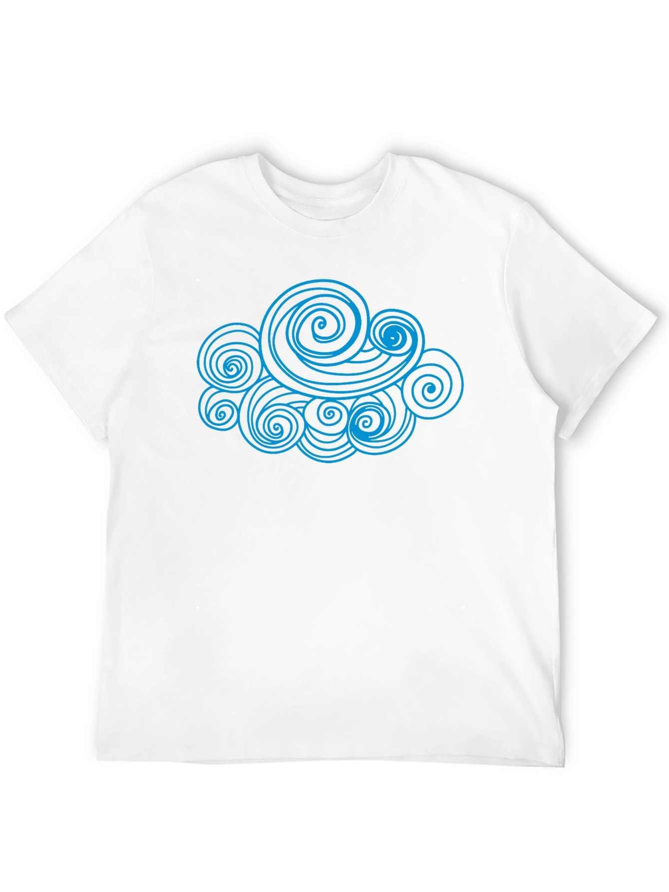 Swirl Cloud Graphic Tee - Modern Design
