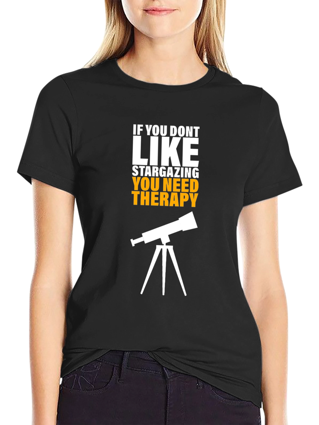 Stargazing Therapy Graphic Tee - Astronomy Lovers Shirt