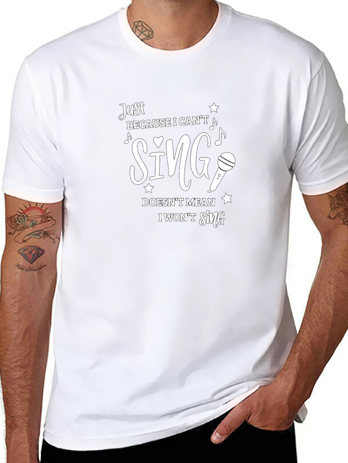 Funny Singer T-Shirt - Just Because I Cant Sing!