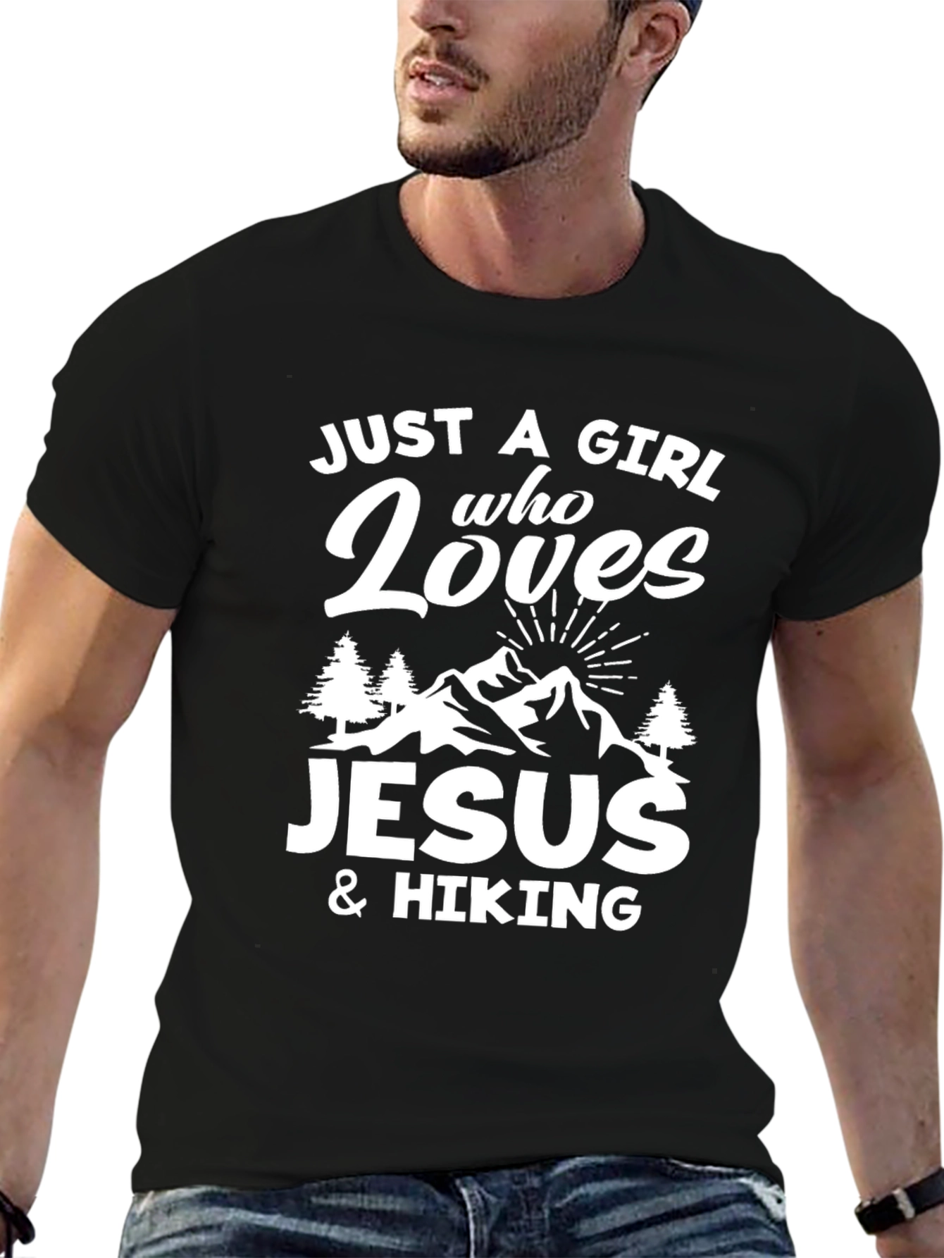 Just A Girl Who Loves Jesus & Hiking T-Shirt