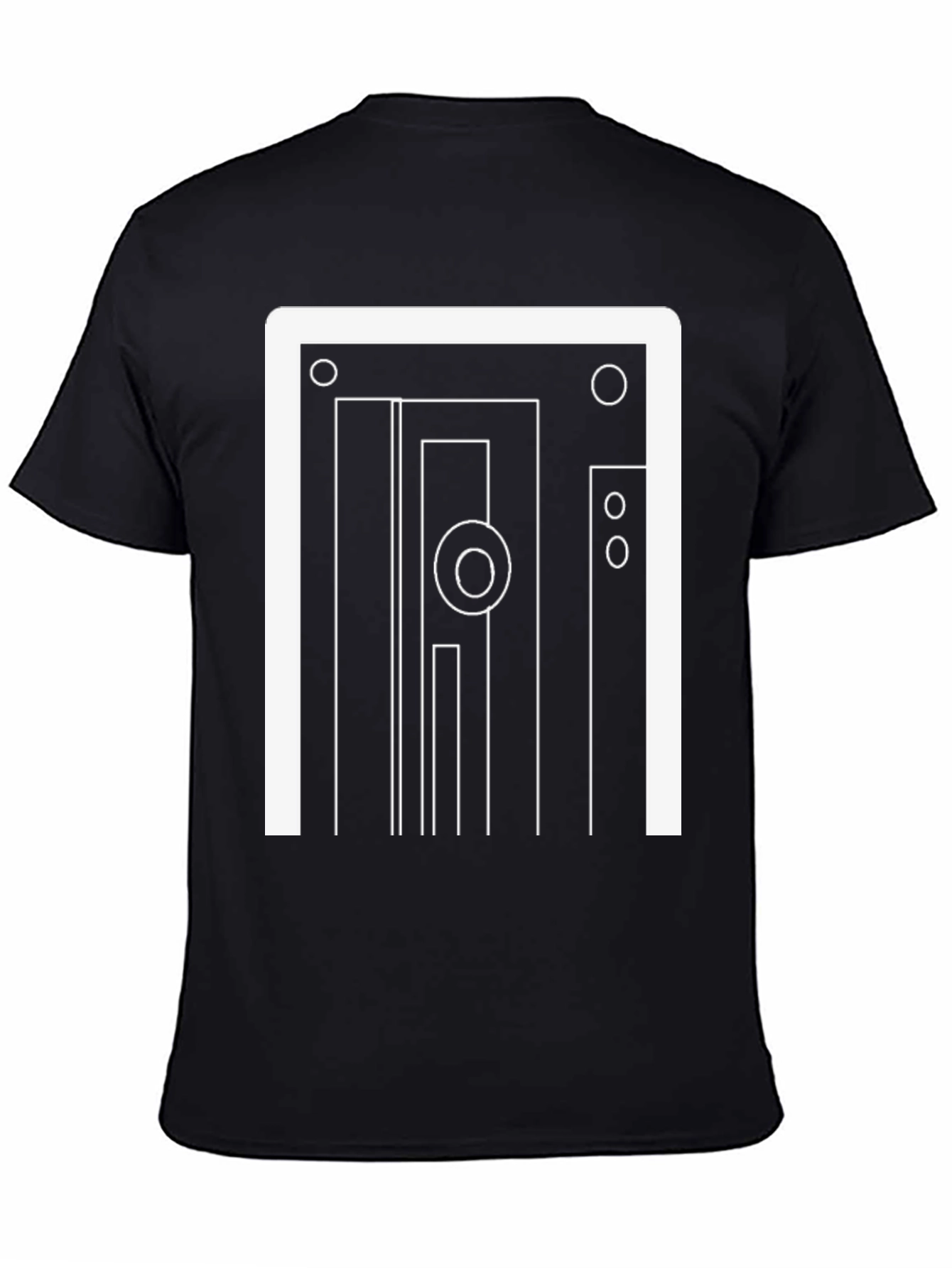 Abstract Graphic Print Black Crew Neck T-Shirt