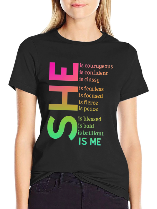 Empowered SHE Graphic T-Shirt - Bold & Brilliant Womens Tee