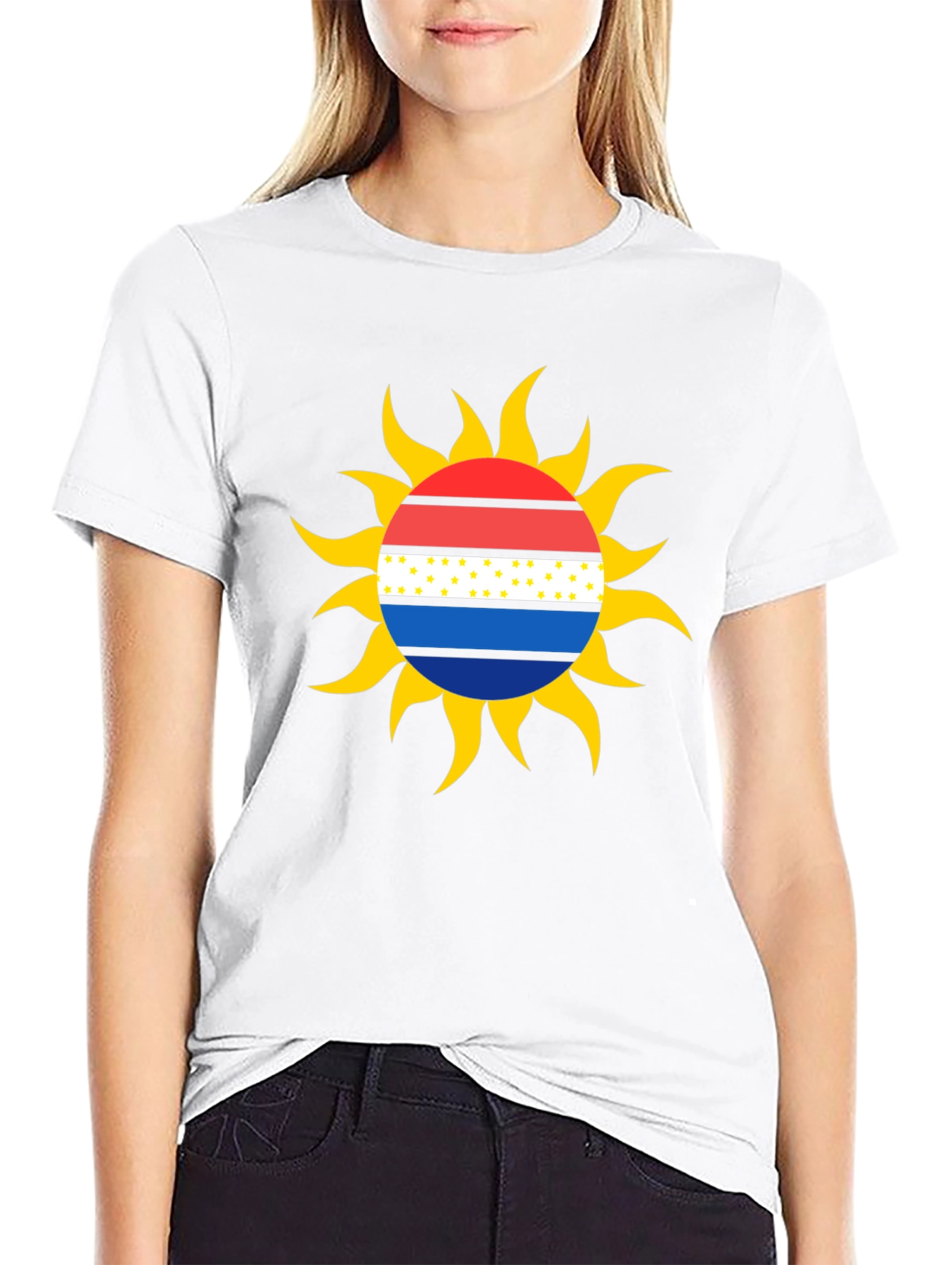 Graphic Sun Tee - Stylish Black T-Shirt