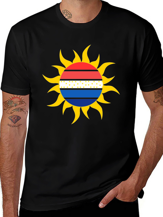 Graphic Sun Tee - Stylish Black T-Shirt