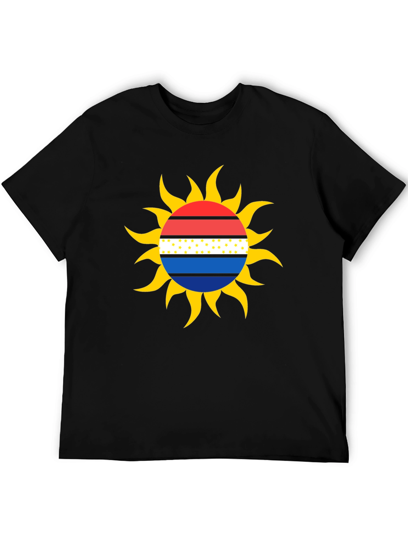 Graphic Sun Tee - Stylish Black T-Shirt