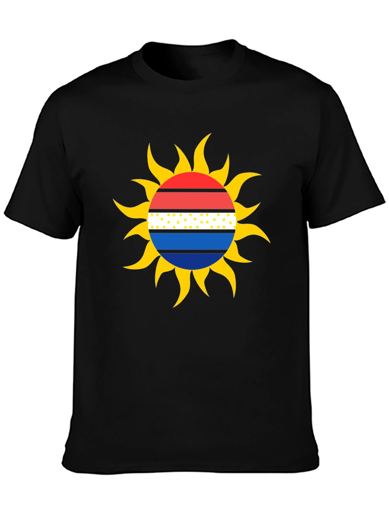 Graphic Sun Tee - Stylish Black T-Shirt