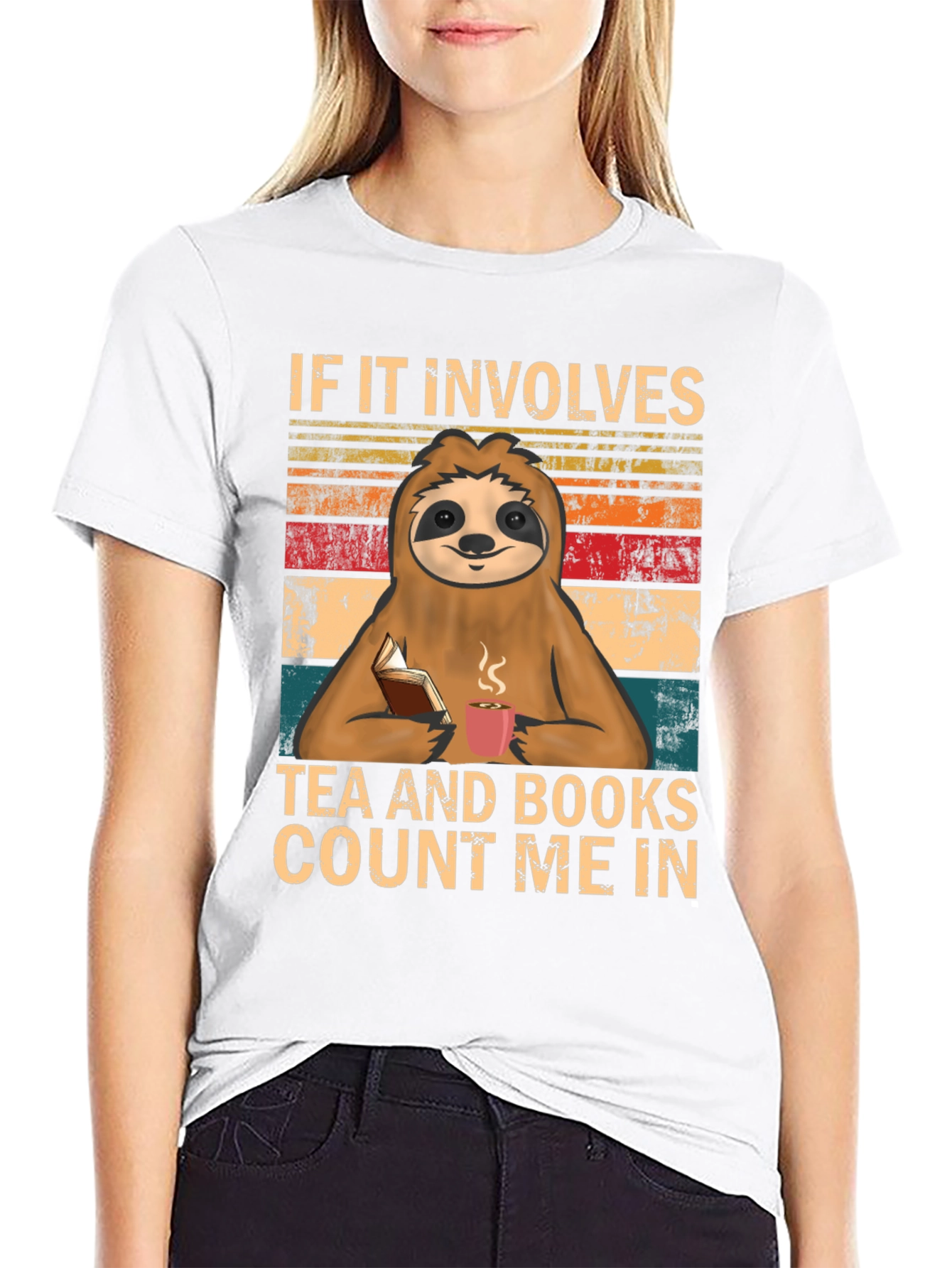 Sloth Tea & Books T-Shirt
