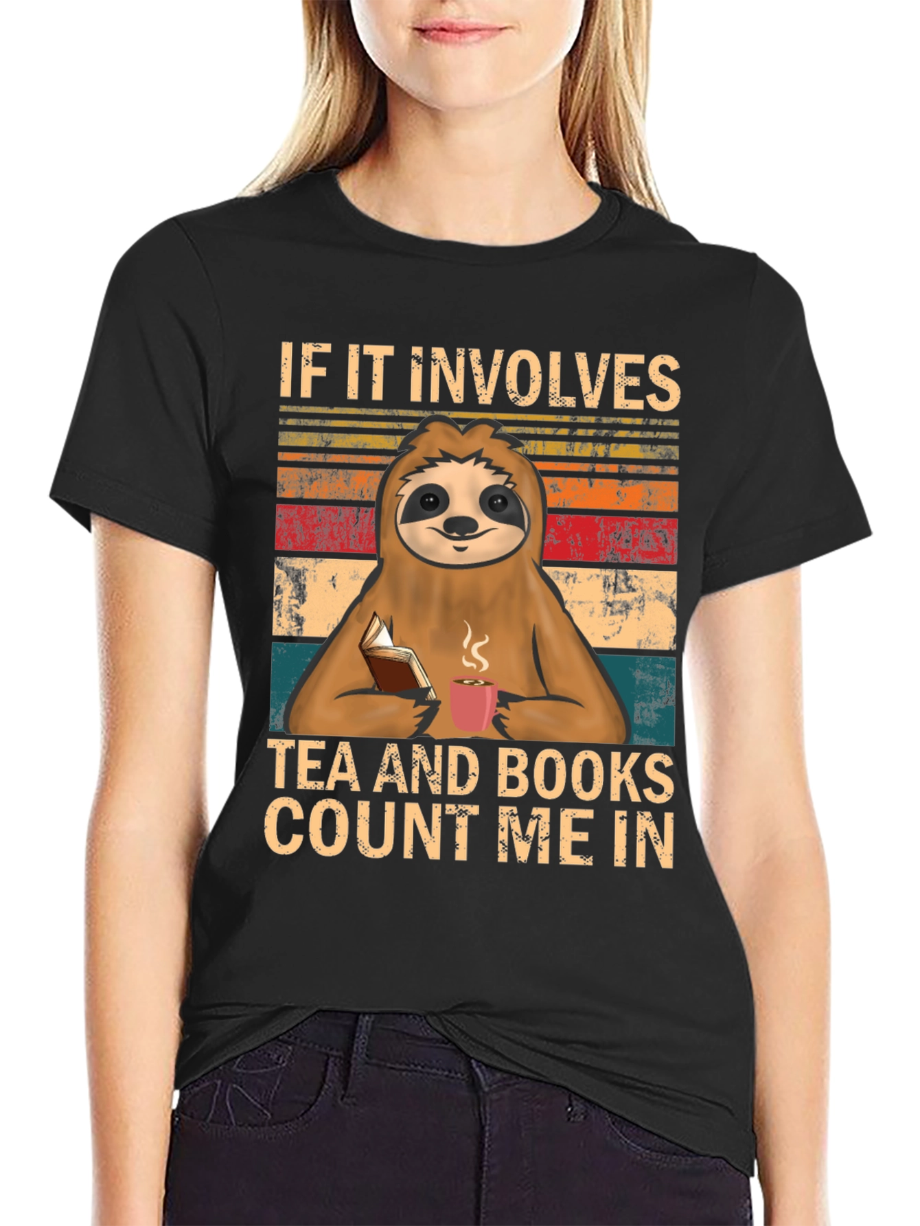 Sloth Tea & Books T-Shirt
