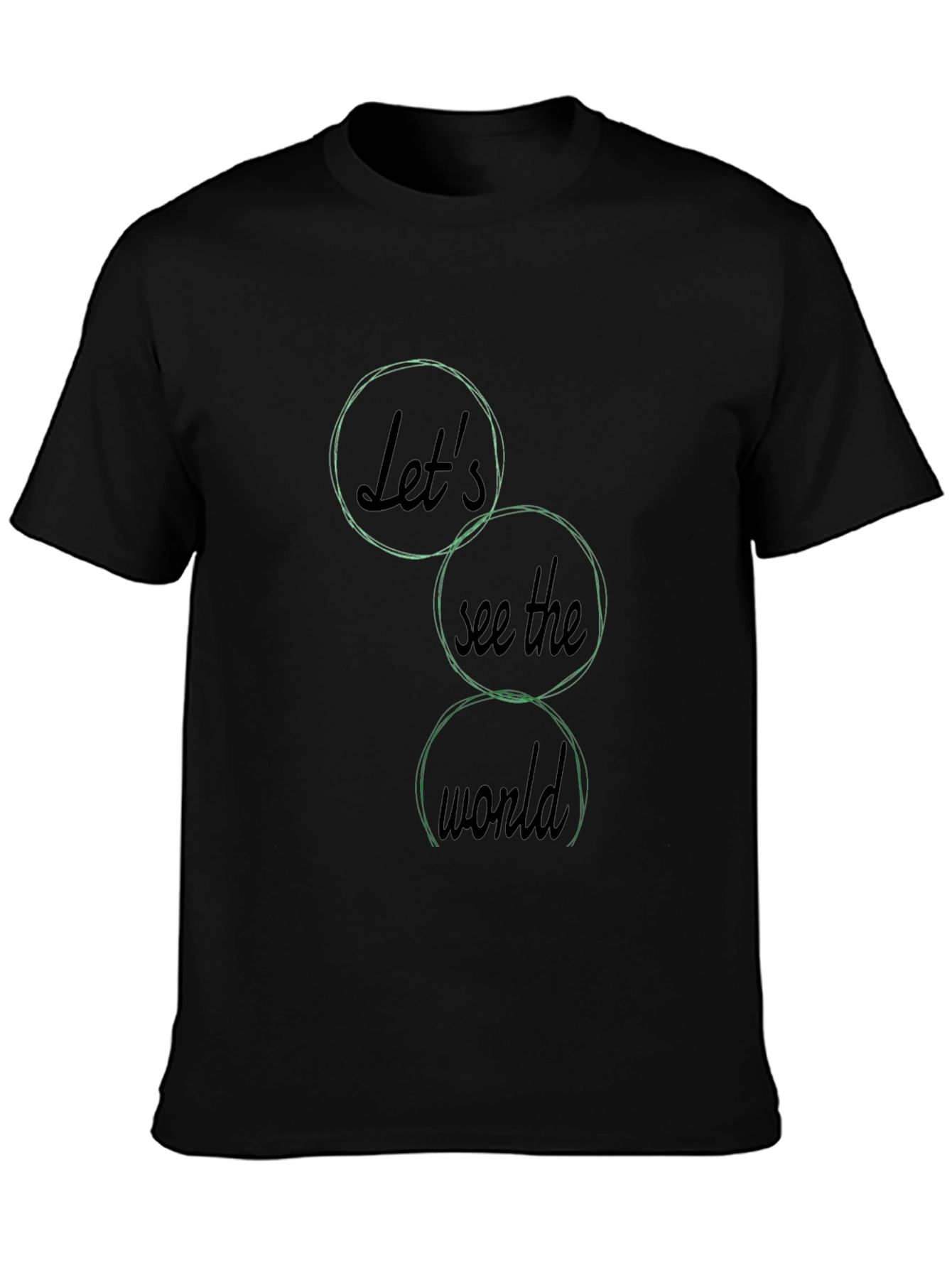 Lets See the World Black Graphic Tee