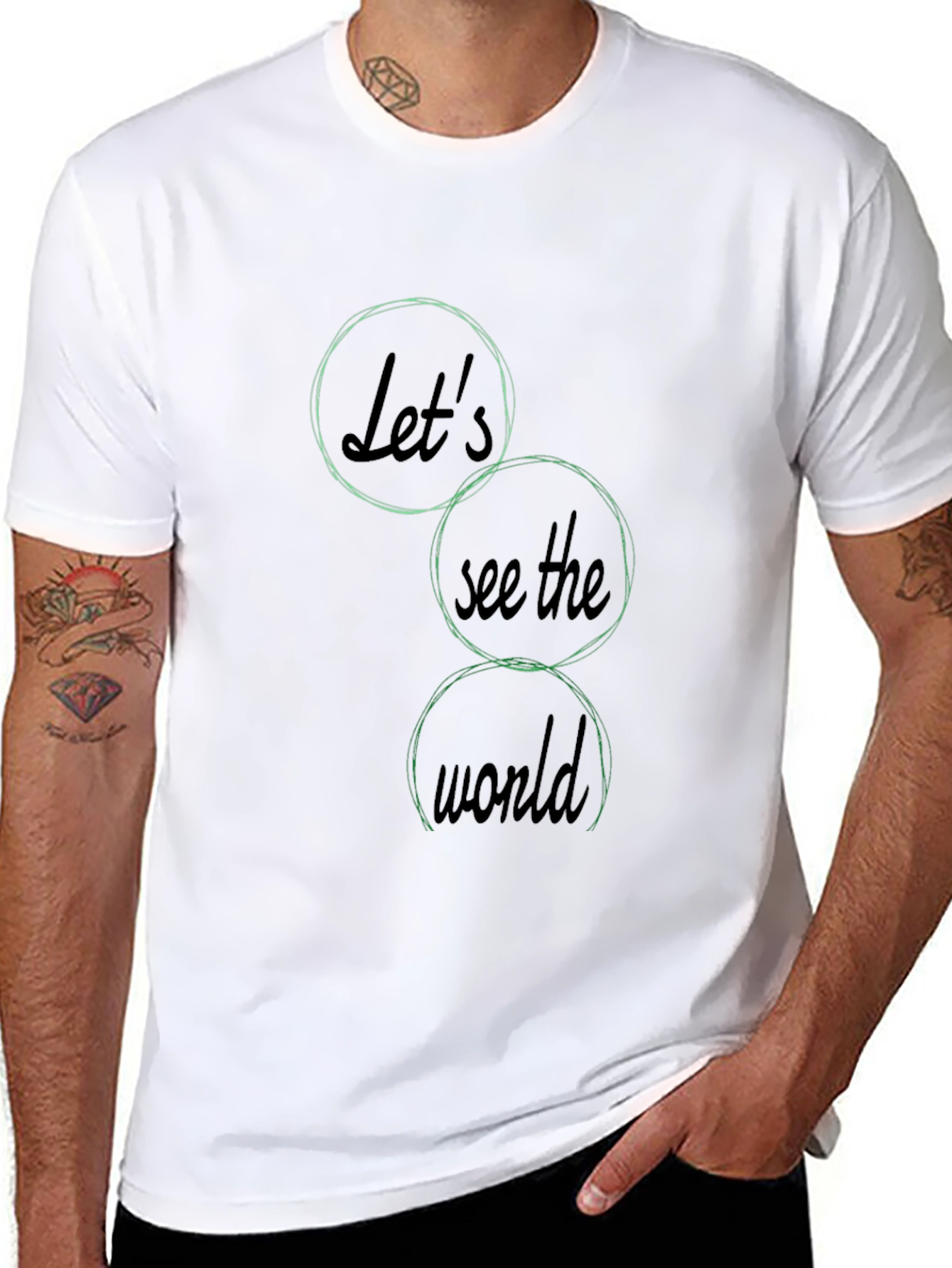 Lets See the World Black Graphic Tee