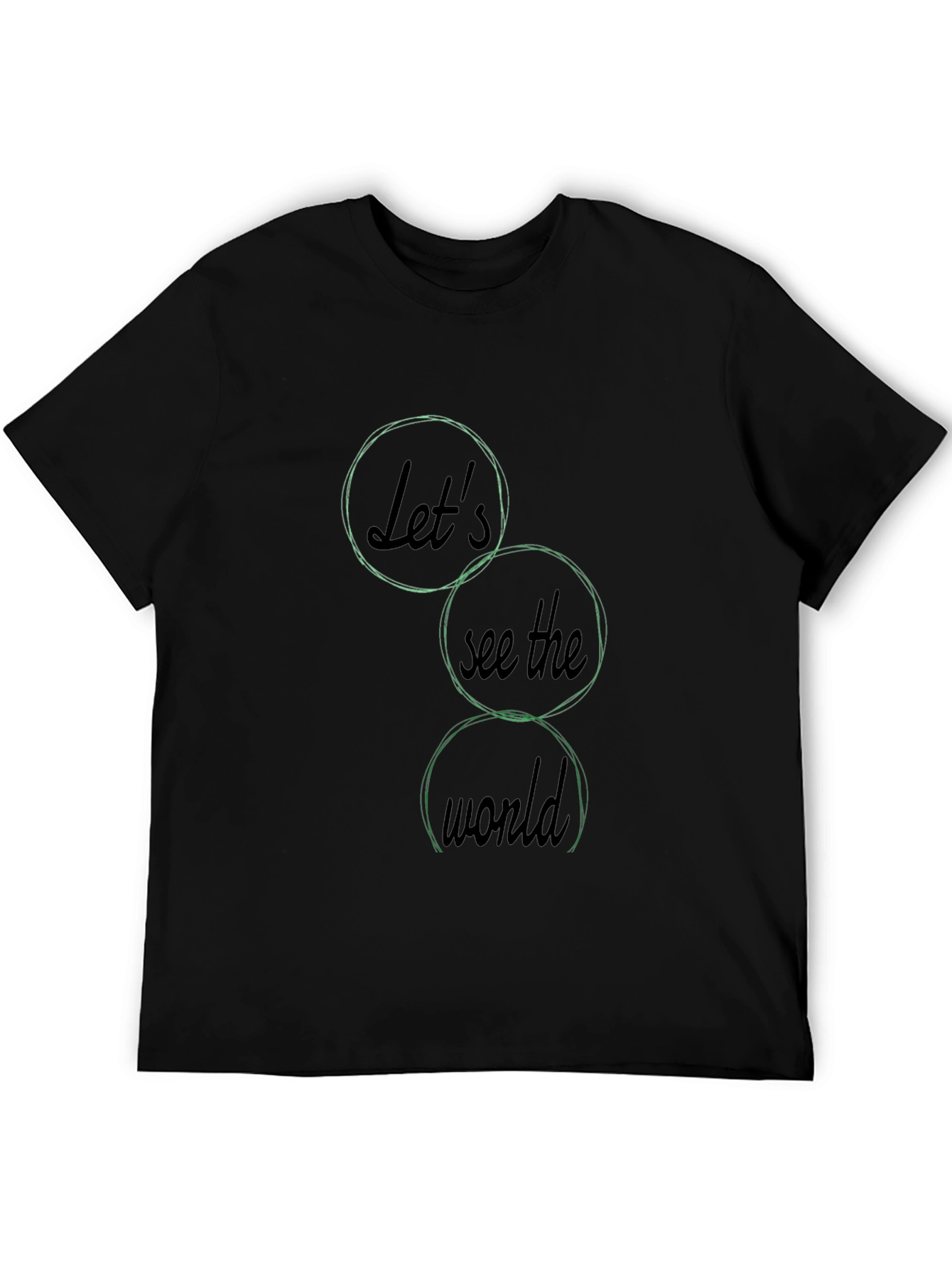 Lets See the World Black Graphic Tee