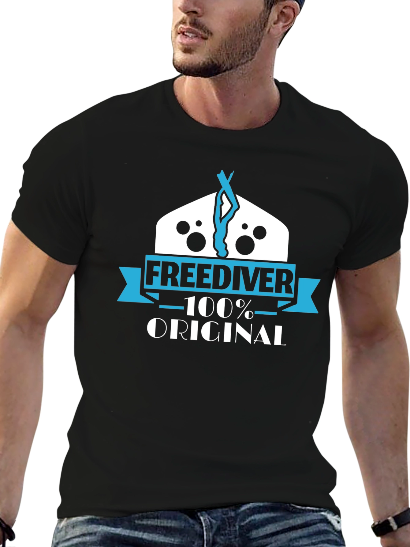 Freediver 100% Original Black Graphic T-Shirt