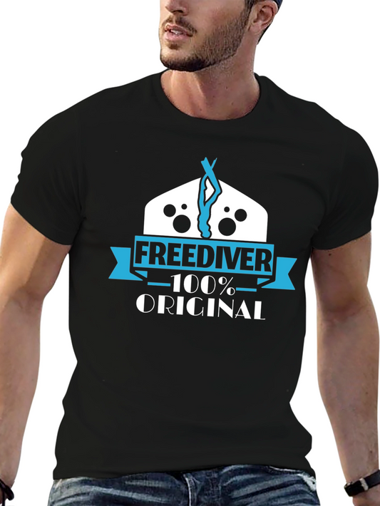 Freediver 100% Original Black Graphic T-Shirt
