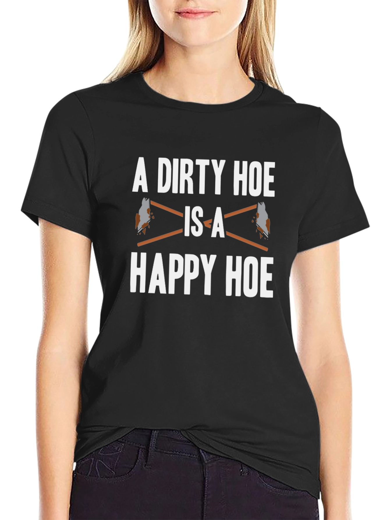 Dirty Happy Hoe Graphic Novelty T-Shirt