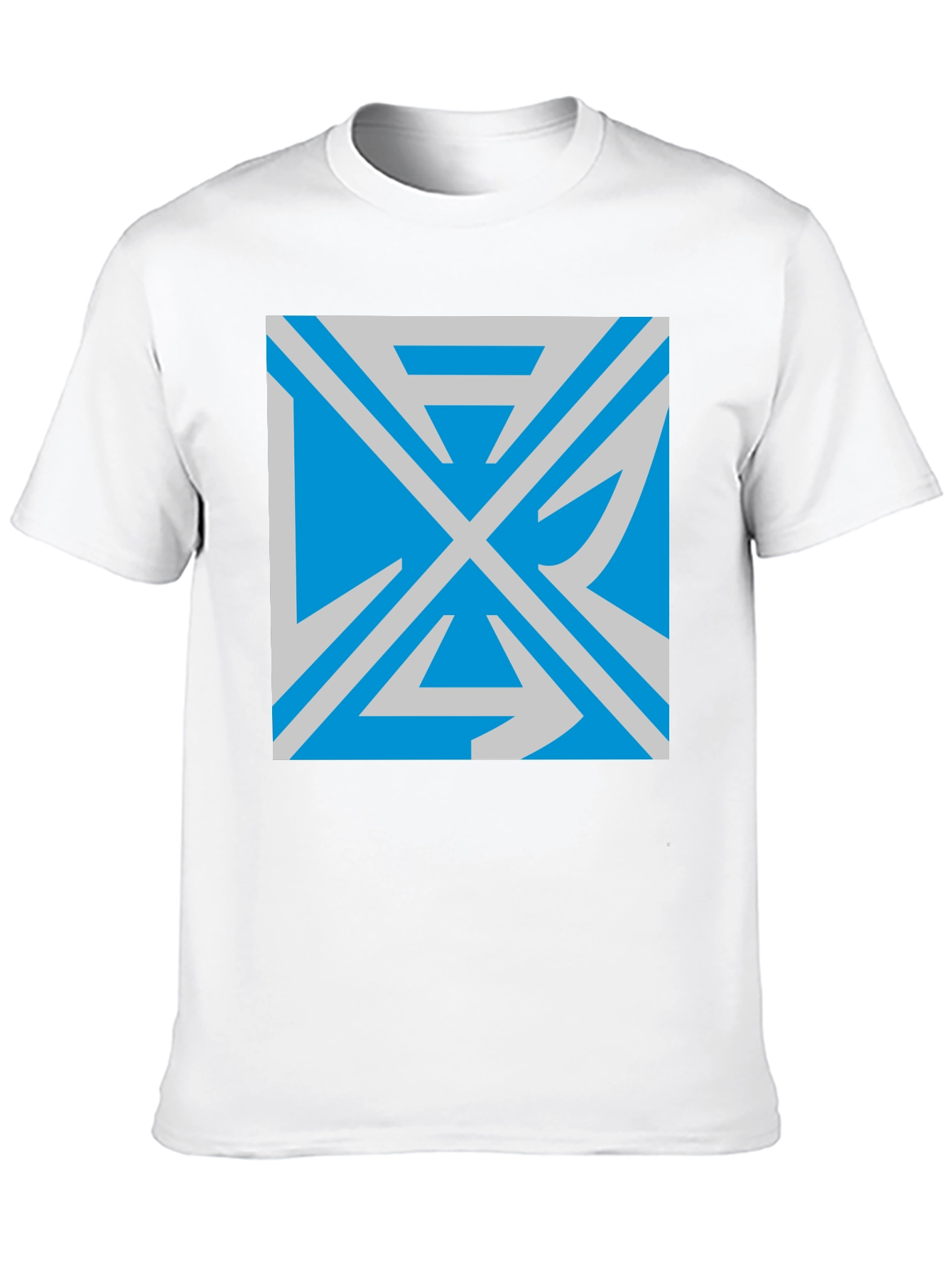 Geometric Graphic Print Black T-Shirt
