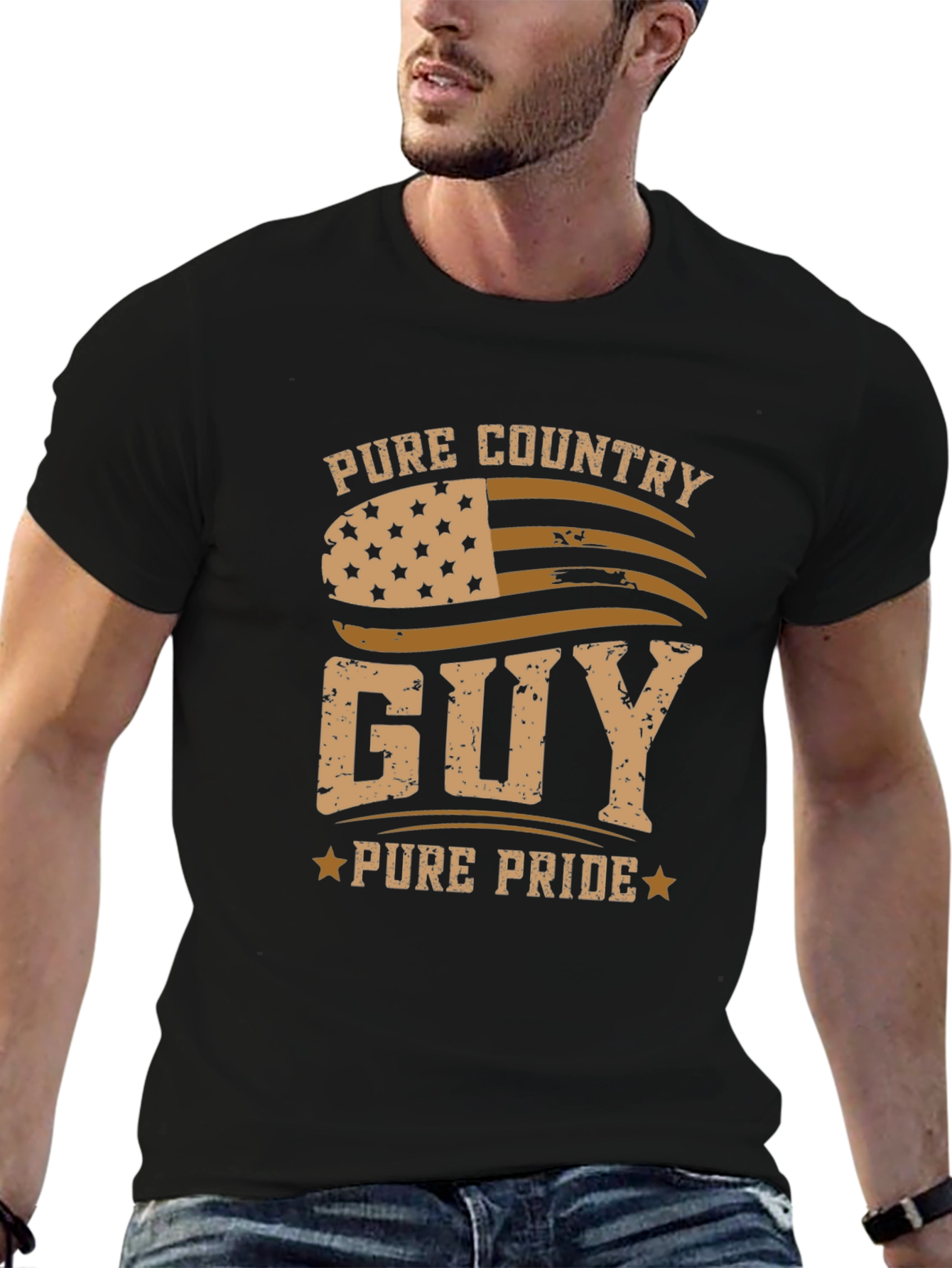Pure Country Guy Graphic T-Shirt - Black