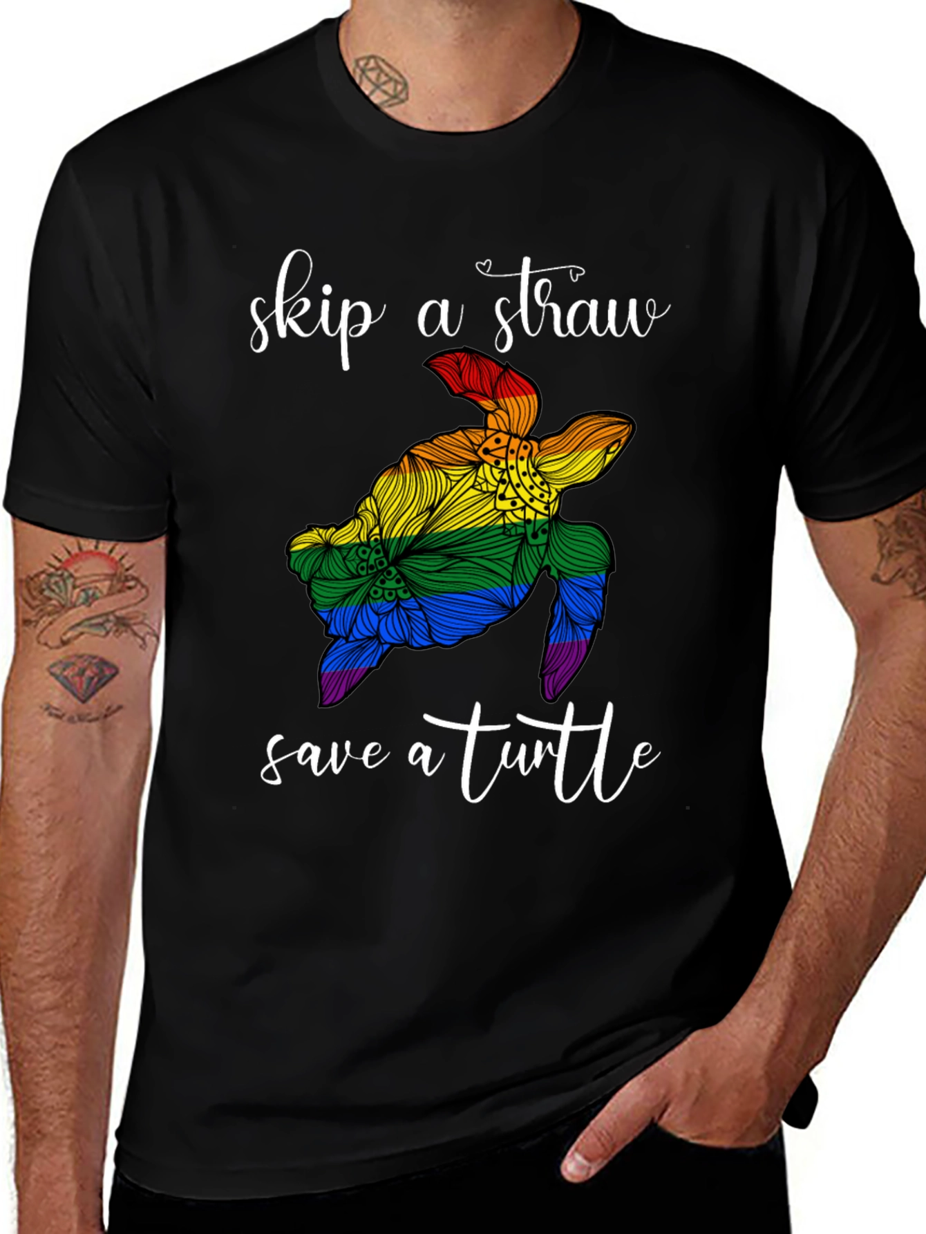 Skip a Straw Save a Turtle Graphic Tee