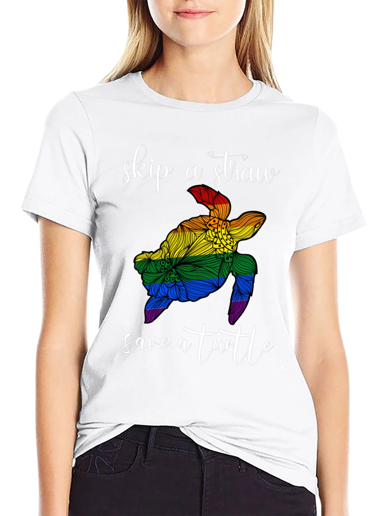 Skip a Straw Save a Turtle Graphic Tee