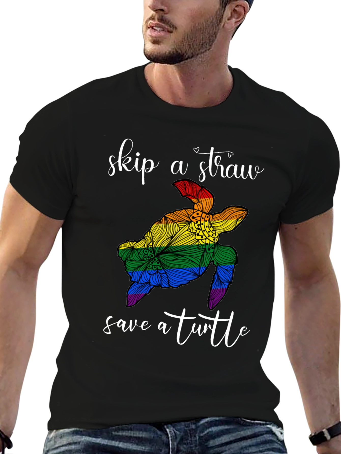 Skip a Straw Save a Turtle Graphic Tee