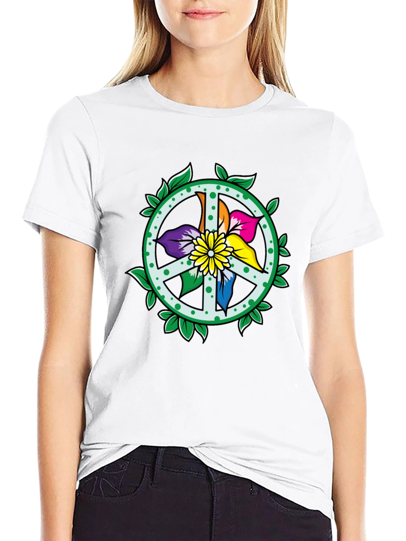 Peace Sign Flower T-Shirt - Nature Lover Tee