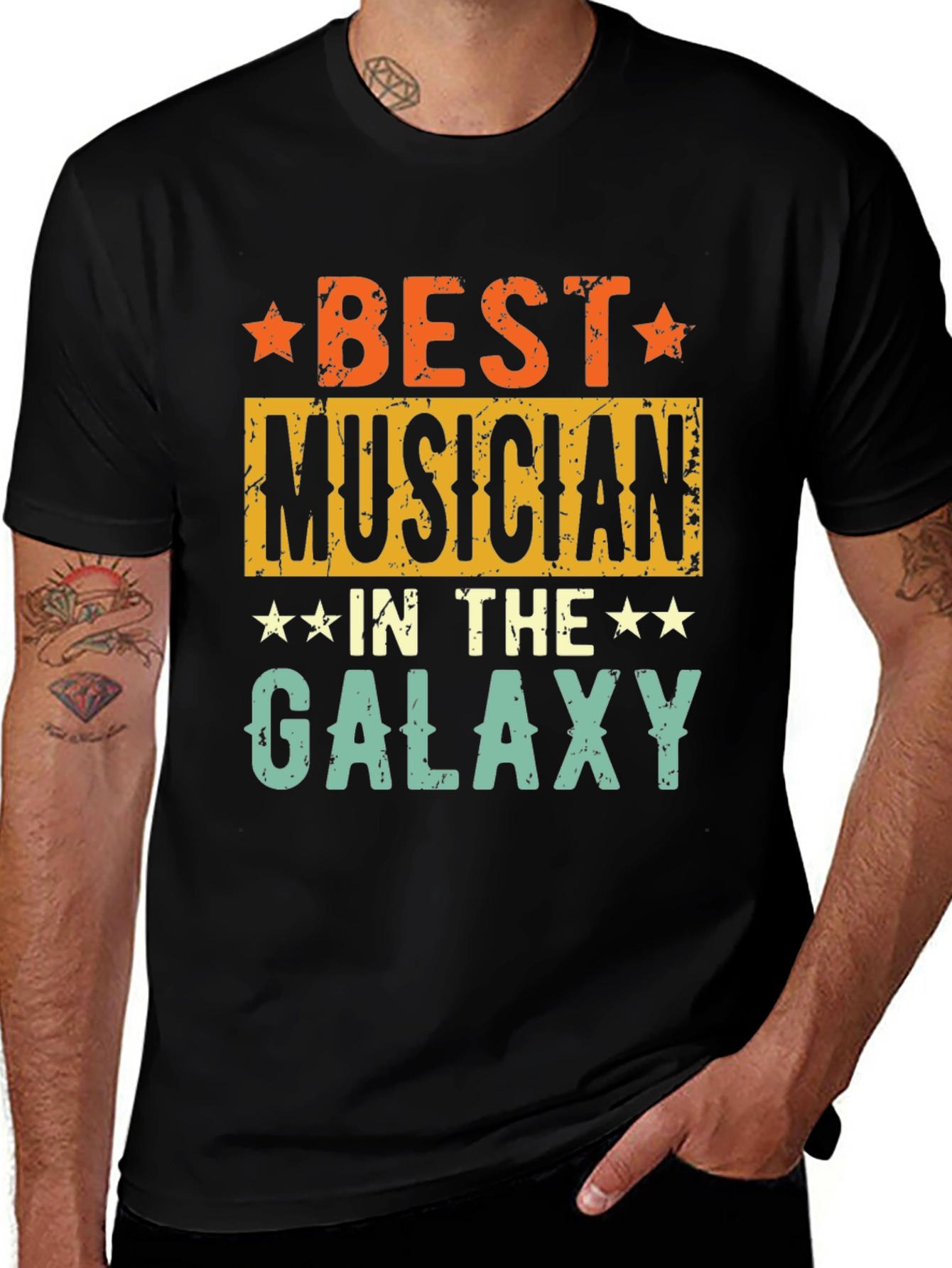 Best Musician in the Galaxy T-Shirt - Retro Style