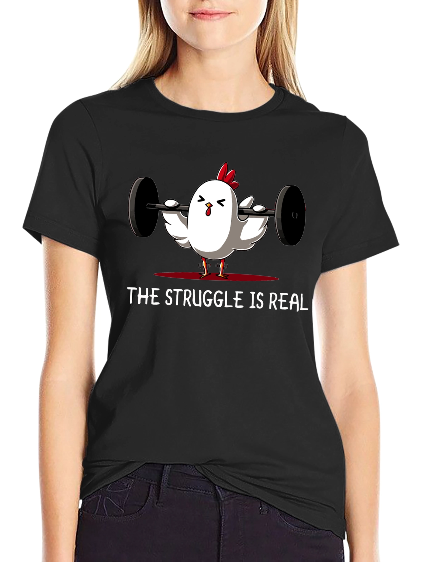 Struggle is Real Chicken Lifting T-Shirt