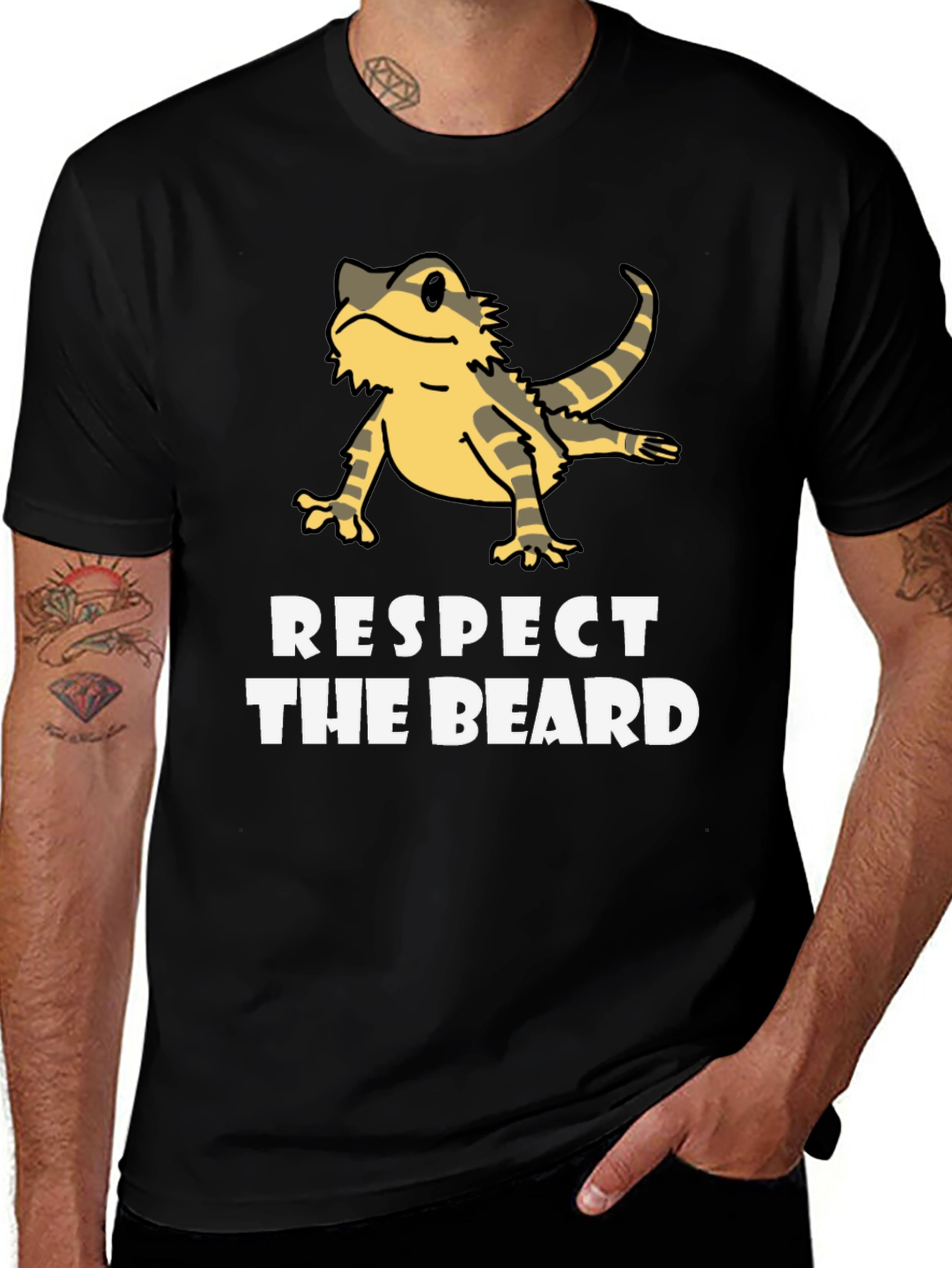 Respect The Beard Bearded Dragon T-Shirt