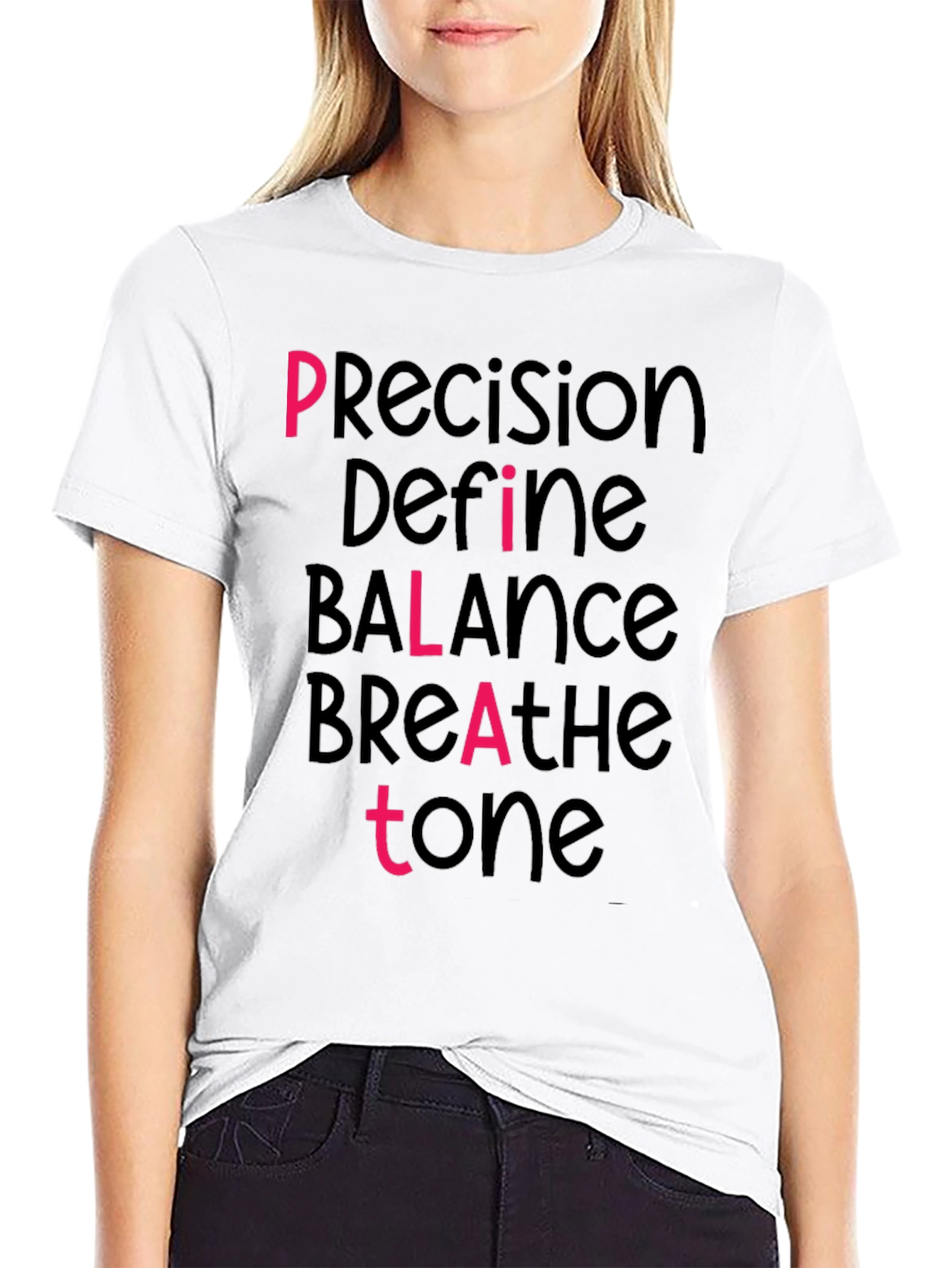 Pilates Inspired Graphic Tee - Precision Balance Tone