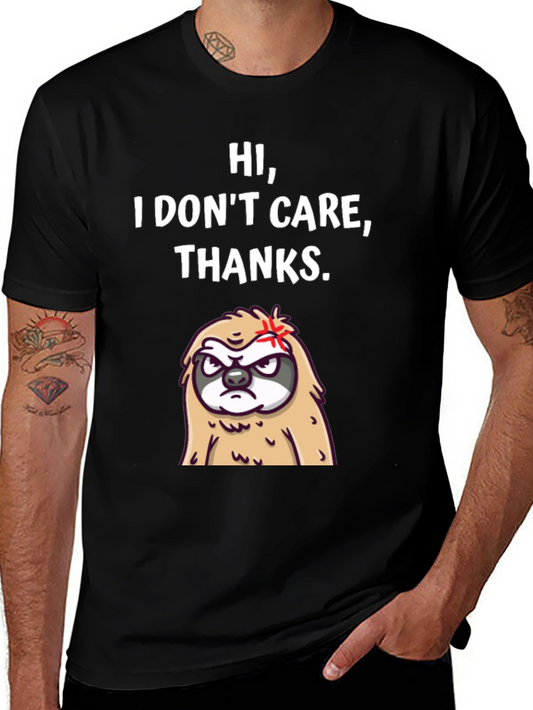 Funny Sloth T-Shirt - I Dont Care - Unisex Tee