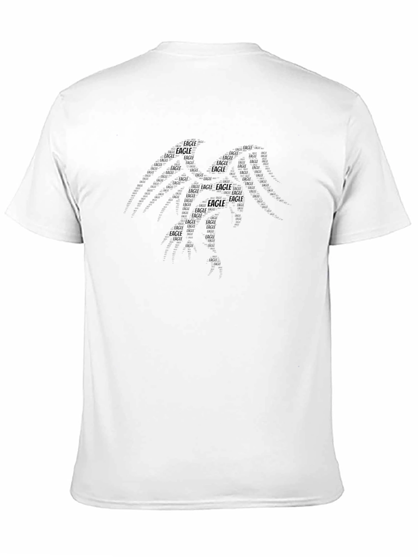Eagle Word Art Graphic Black T-Shirt