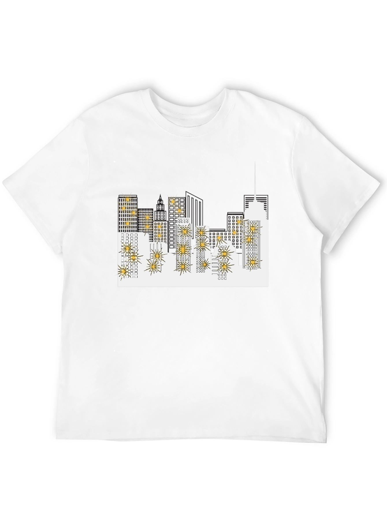 Cityscape Graphic Tee - Black
