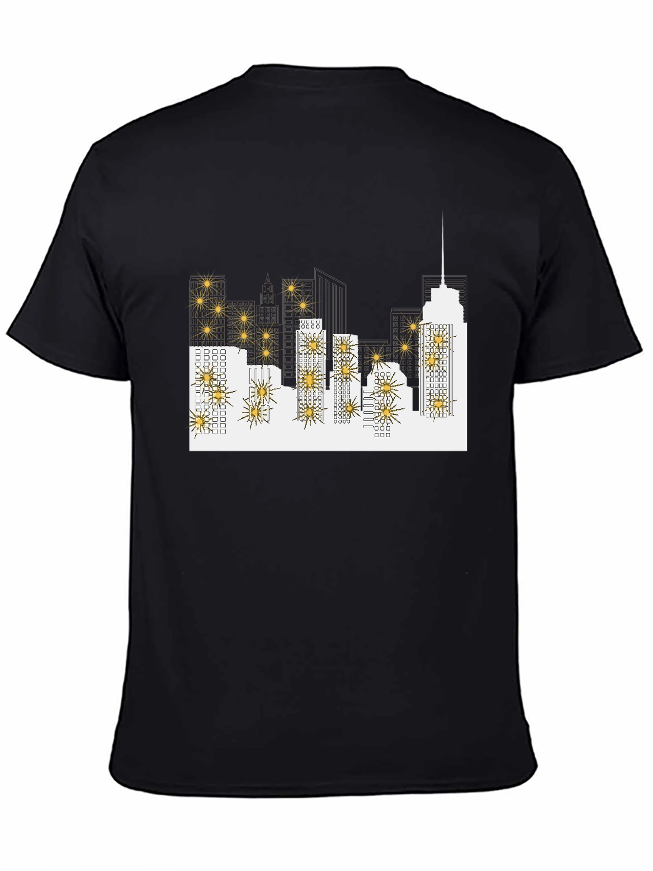 Cityscape Graphic Tee - Black