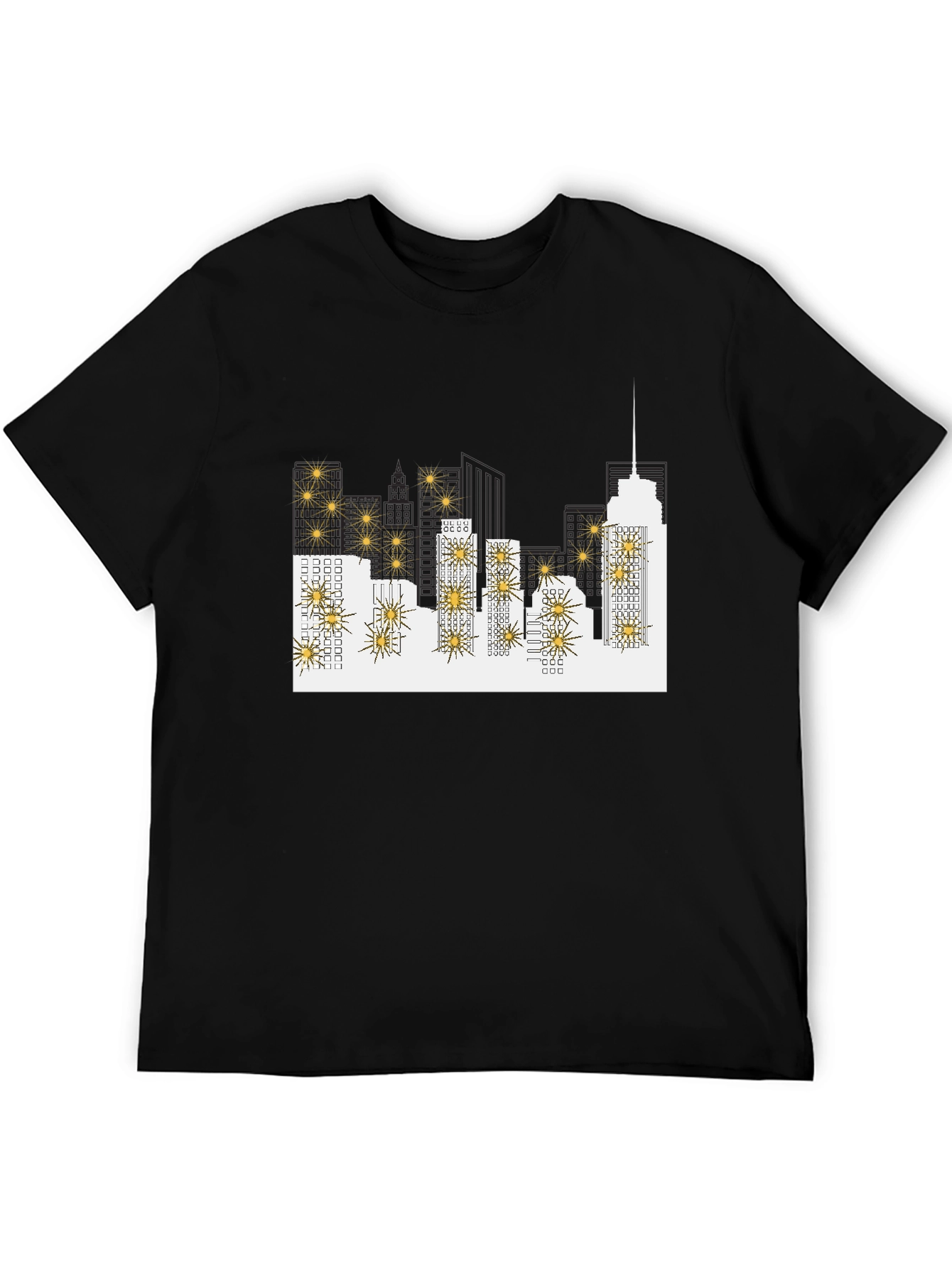 Cityscape Graphic Tee - Black