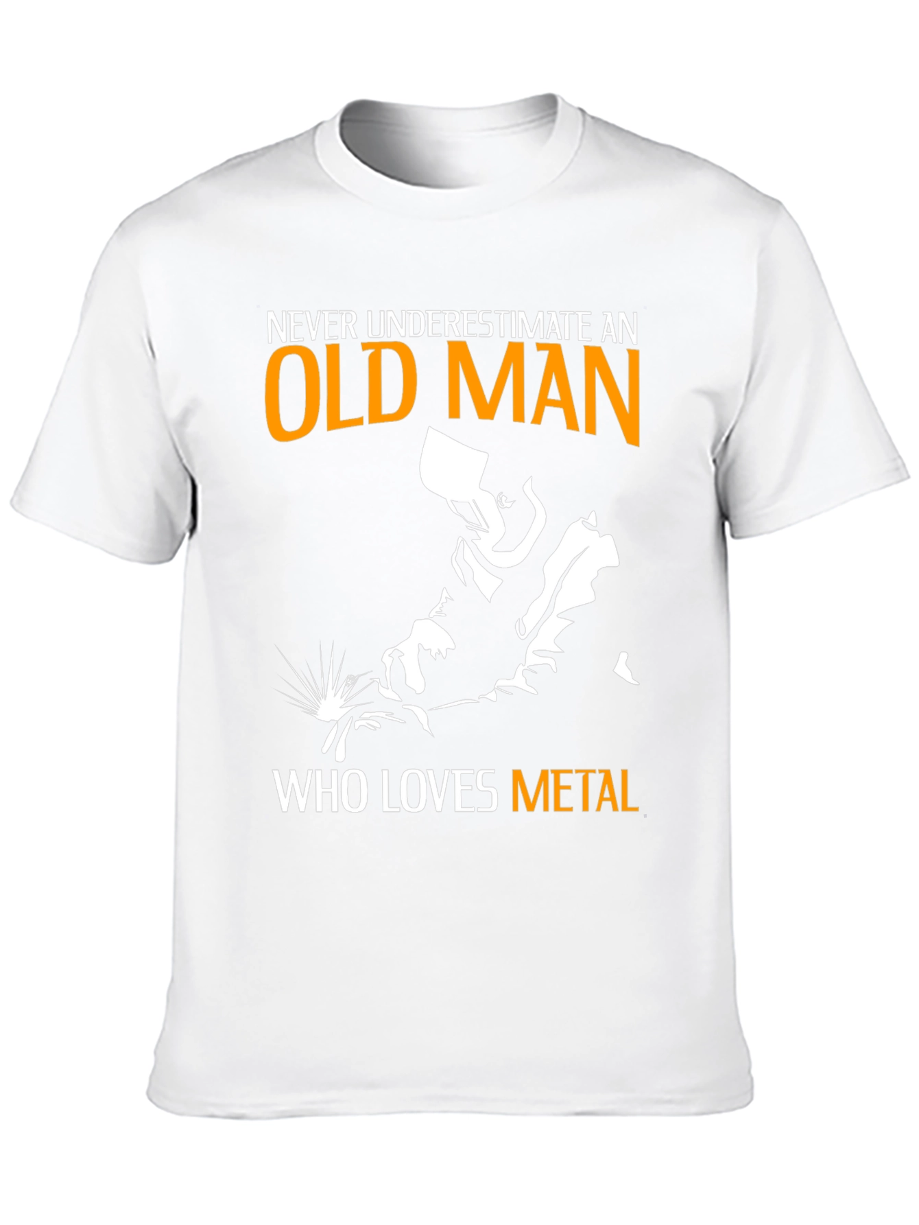 Old Man Metal Lover Black T-Shirt