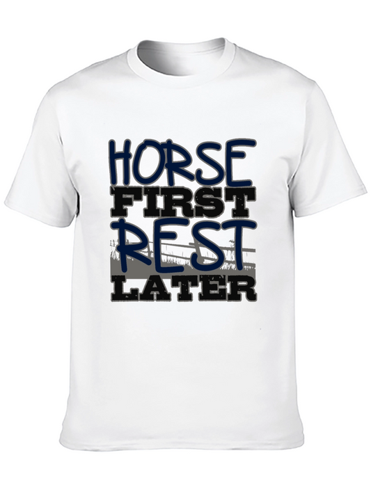 Horse First Rest Later Graphic Tee